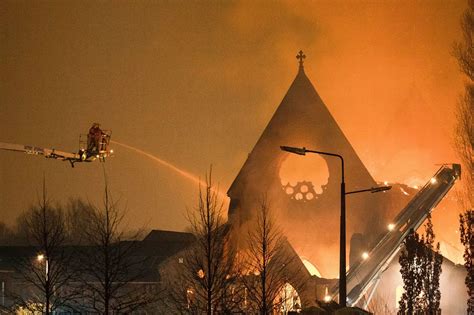 Huge Fire At Church Of Ascension In Salford Is Visible Across The City