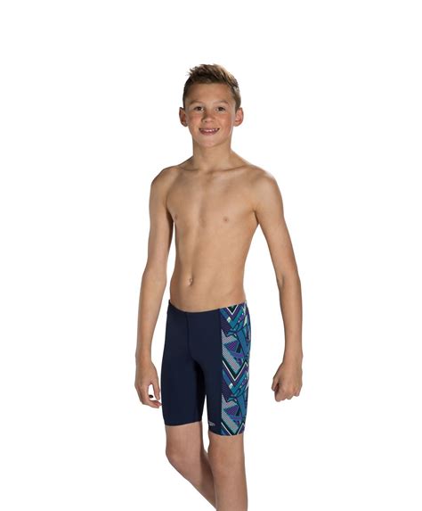 Speedo Allover Design Panel Junior Jammer Boys Swimming Shorts Trunks