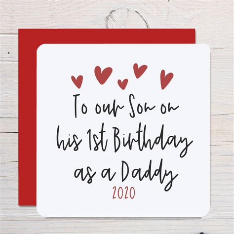 To My Our Son On His 1st Birthday As A Daddy Card By Parsy Card Co