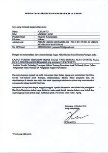 Yang bertanda tangan di bawah ini dengan kesadaran bersama tanpa paksaan atau tekanan dari pihak manapun juga, maka dengan ini pada hari saya pihak pertama (suami) menyatakan ikrar talak 3 (tiga) kepada Contoh Surat Pernyataan Cerai Istri Kepada Suami Doc ...