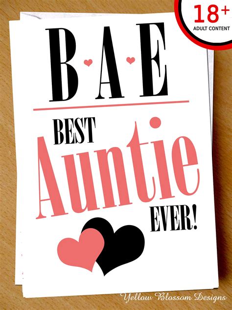 Auntie Uncle Cards Yellowblossomdesignsltd