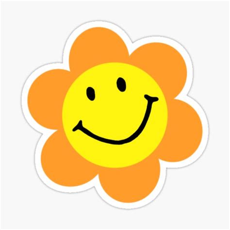 Wallpaper phone wallpaper tablet wallpaper hd wallpaper. "Smiley Orange Flower" Sticker by IslaC38 | Redbubble