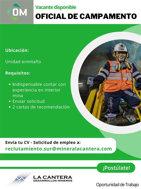 OutletMinero on Twitter OPORTUNIDAD DE EMPLEO EN México Postúlate OFICIAL DE