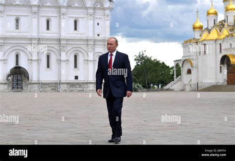 Moscow Russia 12th June 2017 Russian President Vladimir Putin Walks