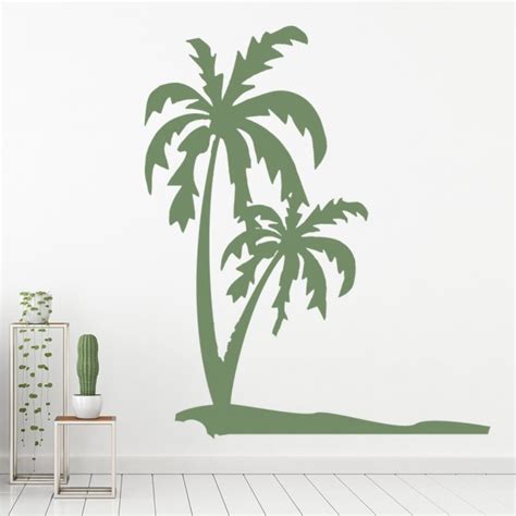 Palm Trees Wall Sticker Tropical Beach Wall Decal Bathroom Kitchen Home