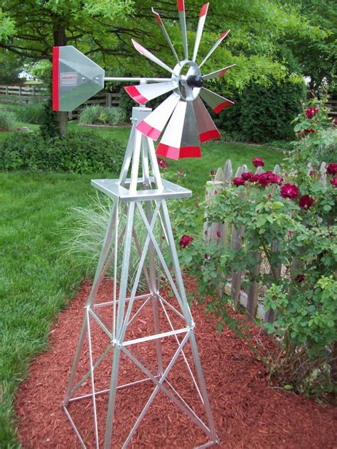 Garden Windmill Nice Setting With A 6 Foot Aluminum Windmill