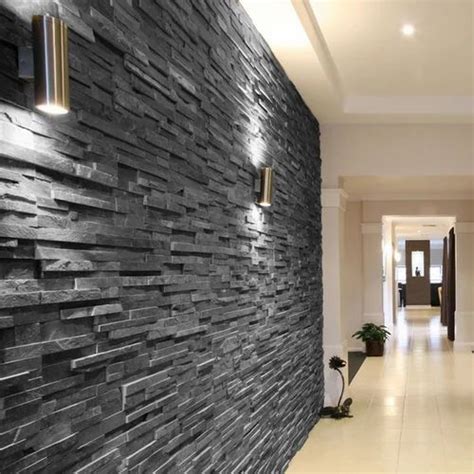 Brown Slatestone Black Slate Wall Cladding Tiles Thickness 10 15mm At