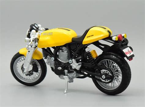 Yellow 118 Scale Maisto Diecast Ducati Sport 1000 Model Nm01b292