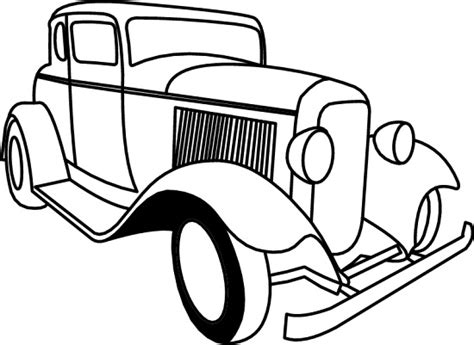 Cars Black And White Outline Clipart Classiccar720bw Classroom