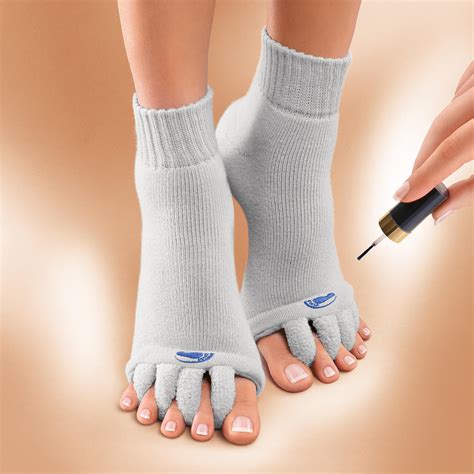 Foot Alignment Socks Zehenspreitzer Wellness Socken Happy Feet Grau