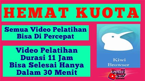 Cara Mempercepat Video Pelatihan Youtube