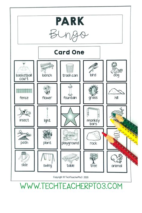 Send each student a virtual gameboard. Develop your students' vocabulary with this fun Park bingo ...