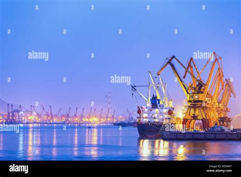 Night View Of Whampoa Harbor Of Guangzhou Cityguangdong Provincechina