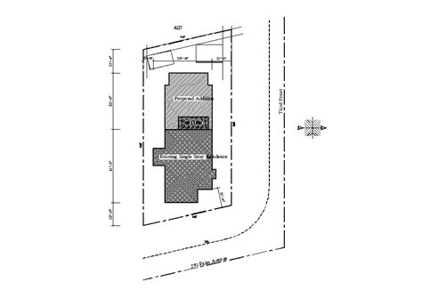 Single Story Residence Site Plan Cad Drawing Details Dwg File Cadbull