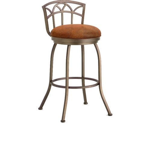 Bronze Metal 30 Inch Low Back Bar Stool Fiesole Rc Willey Furniture