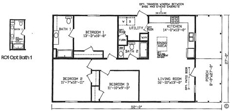 3 Bedroom Double Wide Mobile Home Floor Plans