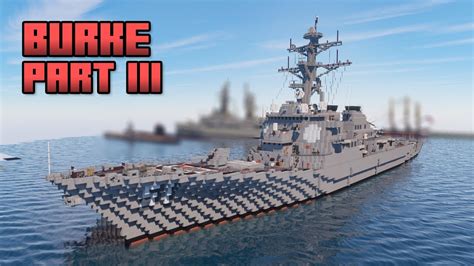 Minecraft Arleigh Burke Navy Destroyer Tutorial Youtube
