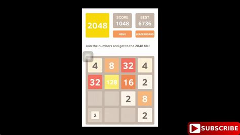 2048 Puzzle Game Gameplay Best Score Play Strategy Youtube