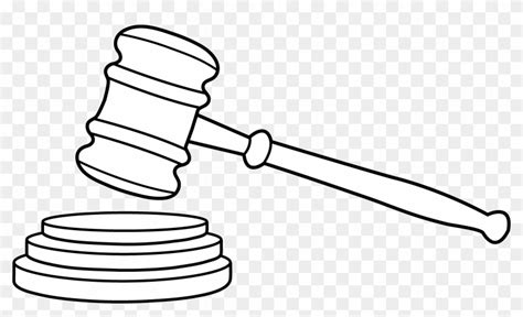 Court Gavel Line Art Judge Gavel Clipart Free