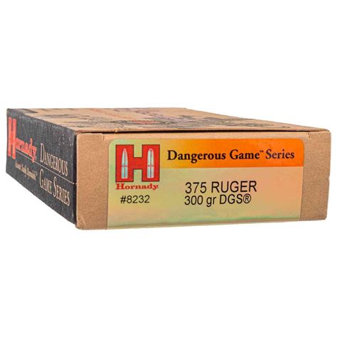Hornady Dangerous Game 375 Ruger 300gr Dgs Rifle Ammo 20 Rounds