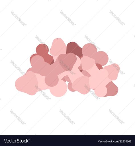 Penis Heap Stack Pile Dick Isolated Royalty Free Vector