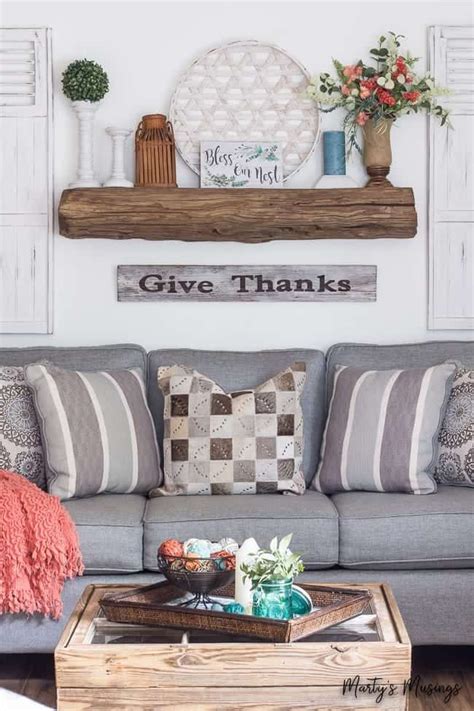 Make a rustic style mantel. DIY Floating Mantel (Build one out of barn wood ...