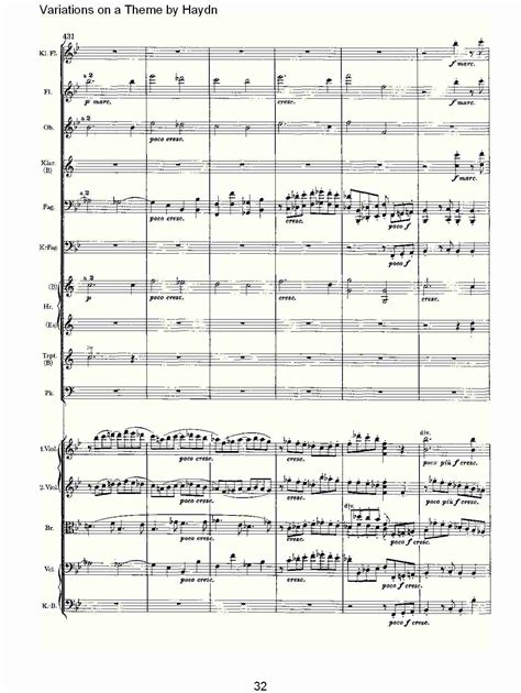 Variations On A Theme By Haydn 海顿主旋律变奏曲（七）总谱搜谱网
