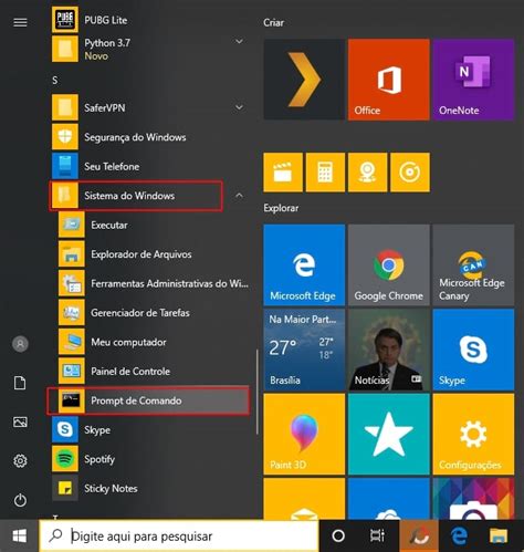 Como Abrir O Prompt De Comando No Windows 10