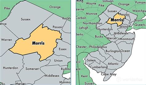 Map Of Morris County New Jersey Cities And Towns Map