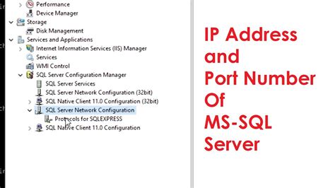 Ip Address And Port Number Of Ms Sql Server Tech Tutorial Youtube