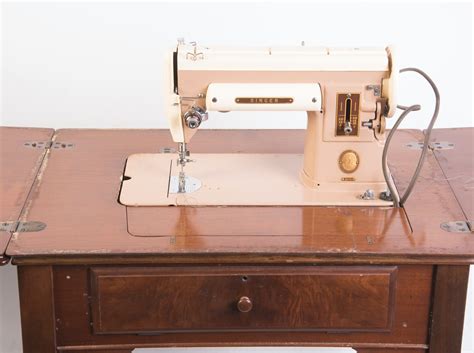 Vintage Singer Sewing Machine Table Ebth