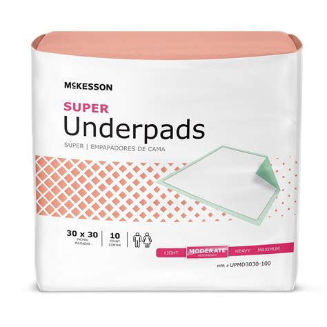 Mckesson Super Disposable Underpads Moderate Absorbency 30x30 Upmd3030
