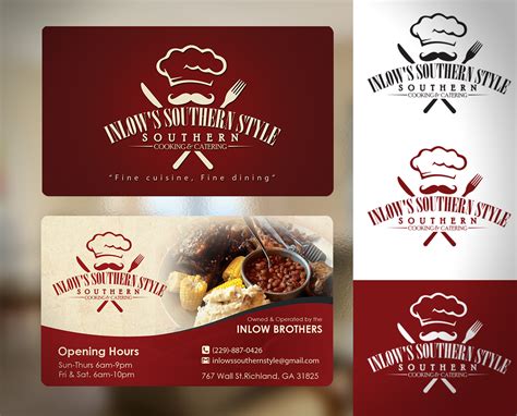 elegant traditional restaurant business card design   company
