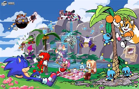 Sonic Fast Friends Forever Collaborative Art Piece Illustration R