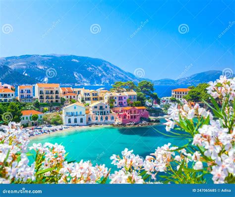 Assos Village In Kefalonia Stock Image Image Of Clear 247065685
