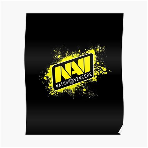 Natus Vincere Team Logo Black Edition Poster By Uppermosten Redbubble