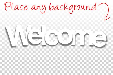 Welcome Sign For Design Paper Font Blank Background Stock Illustration