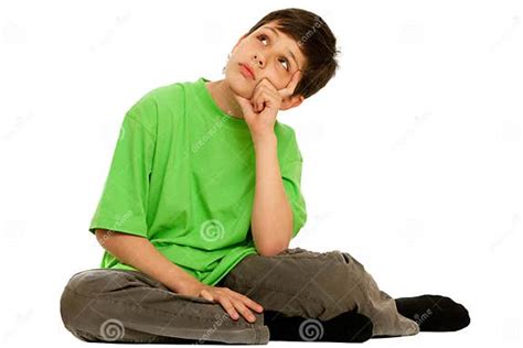 Kid Dreaming About His Plans Realization Stock Image Image Of