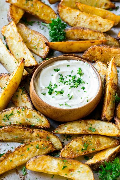 Place on a baking sheet, skin side down. Baked Potato Wedges - Dinner at the Zoo