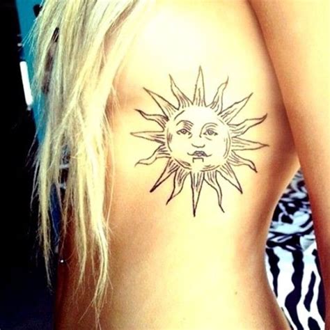 Pin By Emma Dodds On Tats Sun Tattoo Designs Ribcage Tattoo Sun Tattoos