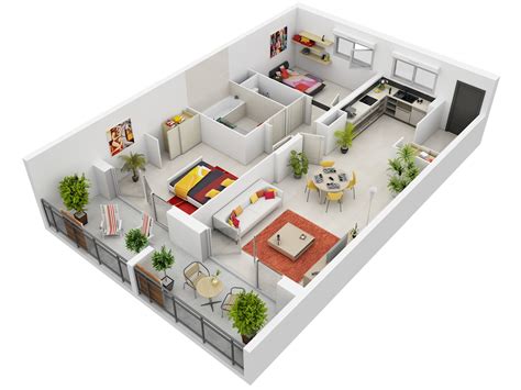 3 bedroom floor plans fall right in that sweet spot. Best 5 Three Bedroom 3D House Plans Everyone Will Like ...