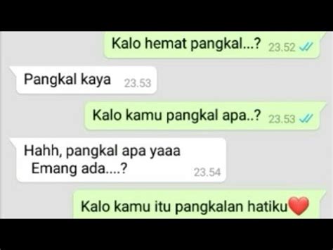 Chat WA Gombal Romantis Auto bikin baper - YouTube