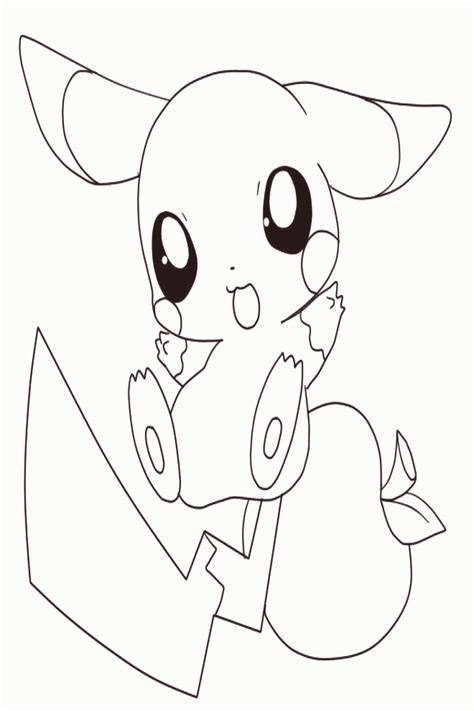 Cute Baby Pikachu Coloring Pages Thekidsworksheet