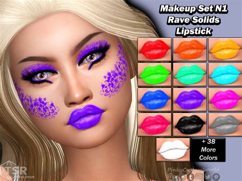 The Sims Resource Makeup Set N1 Rave Solids Lipstick