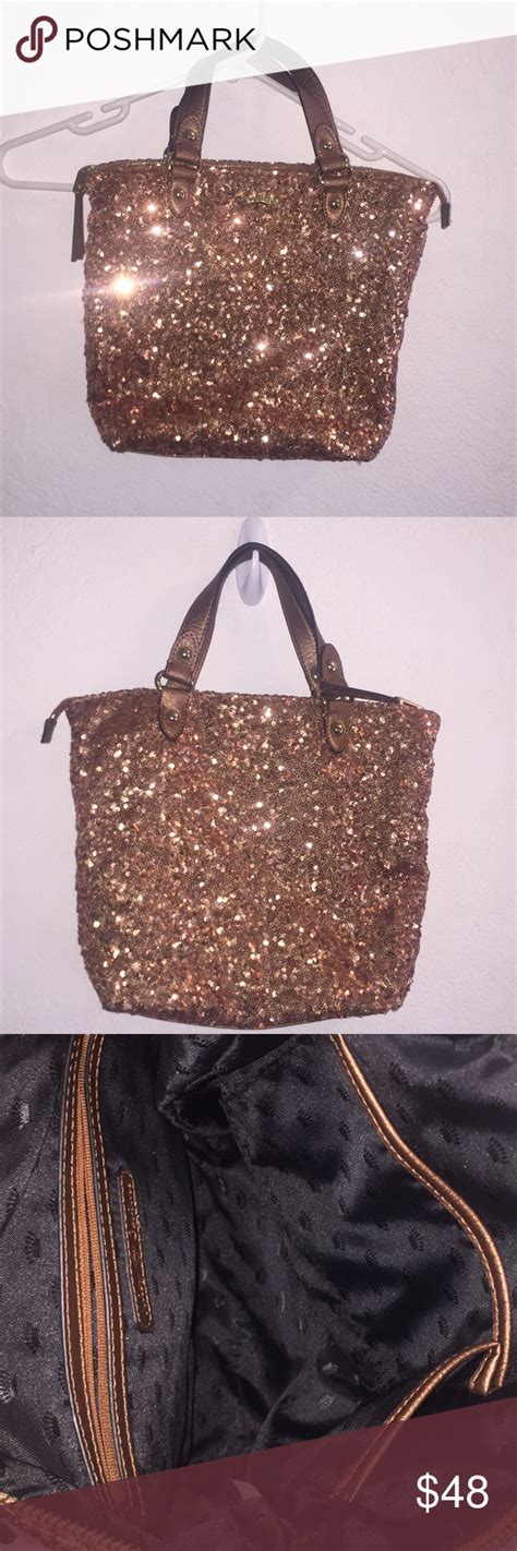 Juicy Couture Rose Gold Sequined Bag Juicy Couture Bags Juicy