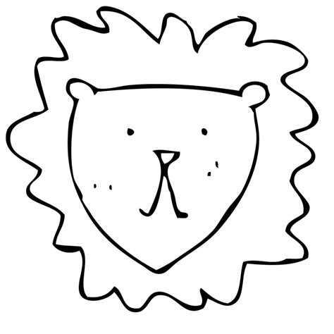 Cartoon Lion Face Drawing Easy Download Cute Lion Clipart Black And