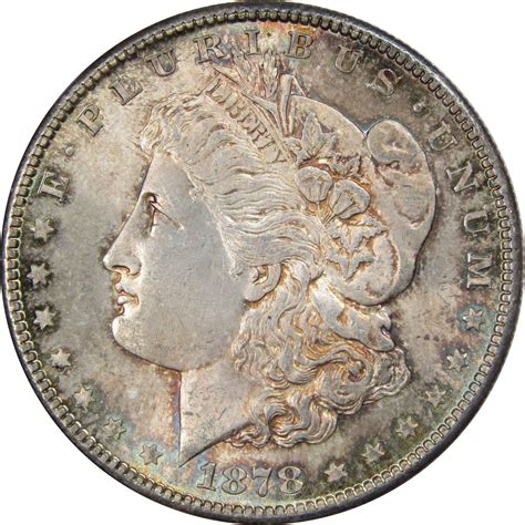 1878 S 1 Morgan Silver Dollar Us Coin Bu Uncirculated Mint State Toned