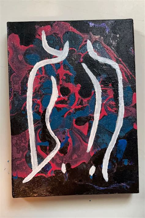Acrylic Woman Silhouette Painting Etsy