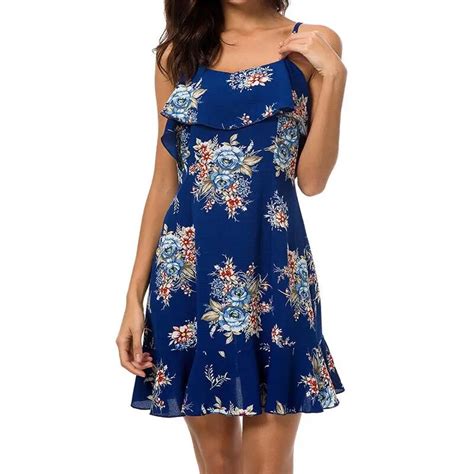 Buy Women Cami Summer Dress Floral Print Spaghetti