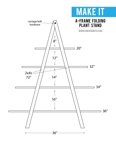 It took 2 of us to carry it from the garage over to the front porch and. DIY: A-Frame Folding Plant Stand | Plant shelves outdoor ...